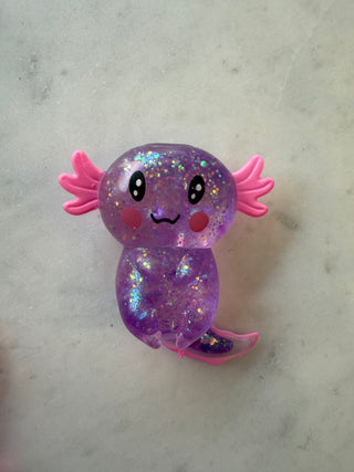 Squishy Glitter Axolotl Toy