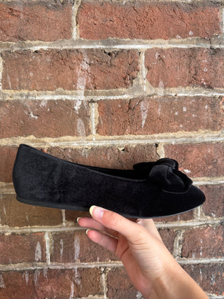 Sugar Rush Ballet Flats | Black Velvet