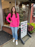 Miley Pink Quarter Zip Pullover