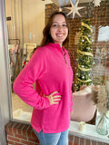 Miley Pink Quarter Zip Pullover