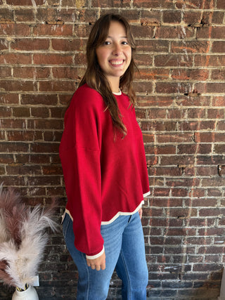Lucy Sweater | Crimson