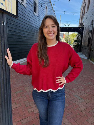 Lucy Sweater | Crimson