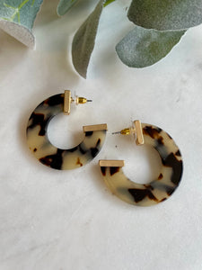 Tortoise Hoop Earrings