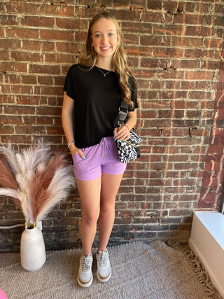 Solid Lavender Everyday Shorts