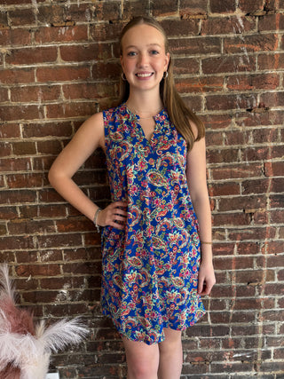 Lizzy Tank Dress | Royal Paisley