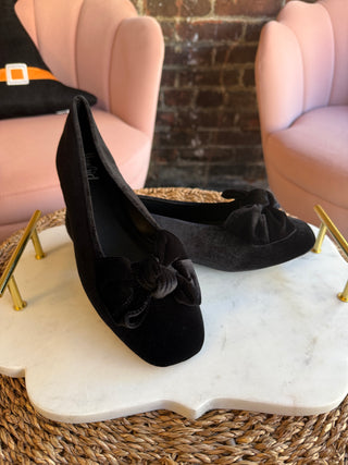 Sugar Rush Ballet Flats | Black Velvet