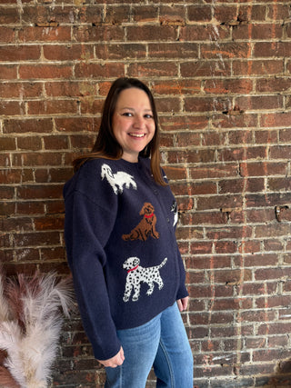 Dog Knit Sweater Cardigan