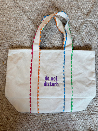 Bright Side Colorful Ric Rac Trim Tote