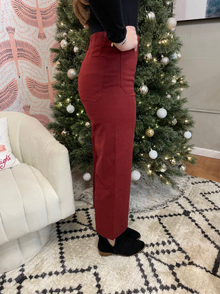 Luna Pants | Maroon
