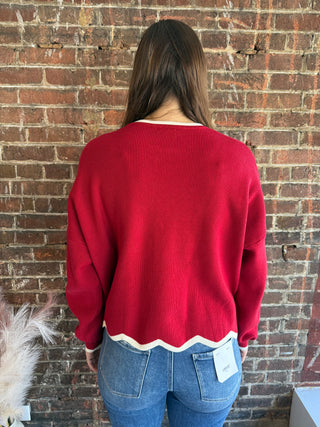 Lucy Sweater | Crimson