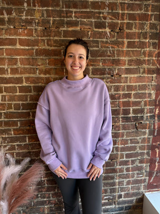 Mockneck Sweatshirt | Lavender