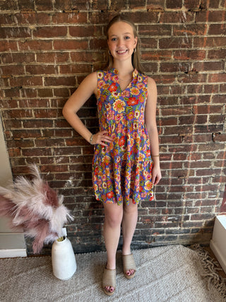 Beth Tiered Dress | Violet Blue