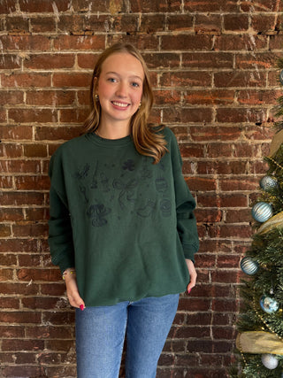 Embroidered Christmas Sweatshirt