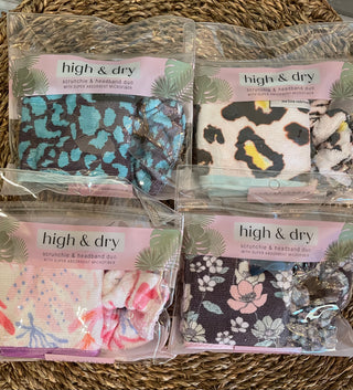 High & Dry Microfiber Scrunchie/Headband Duo