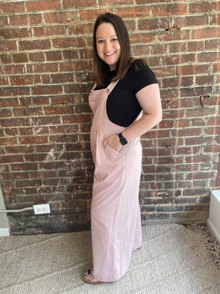 Fran Overall Jumpsuit | Dusty Pink