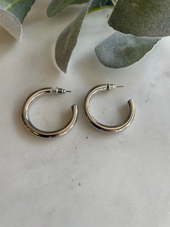 Silver Hoop Earrings