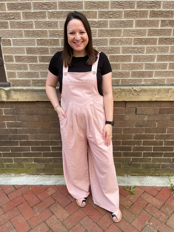 Fran Overall Jumpsuit | Dusty Pink