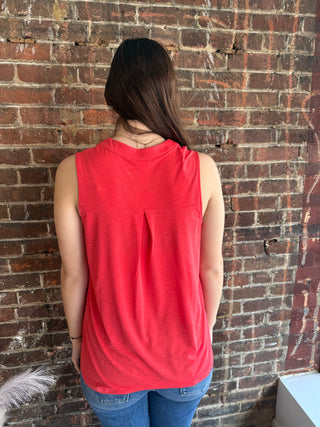 Liz Tank | Hot Coral