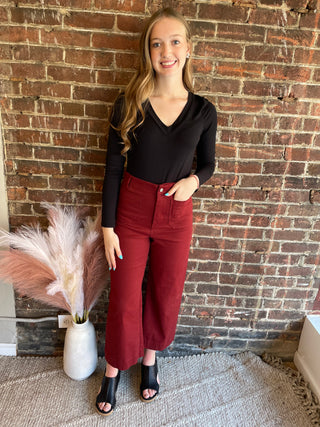 Luna Pants | Maroon