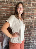 Joanna Basic V-neck Tee