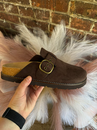 Distracted | Chocolate Faux Suede