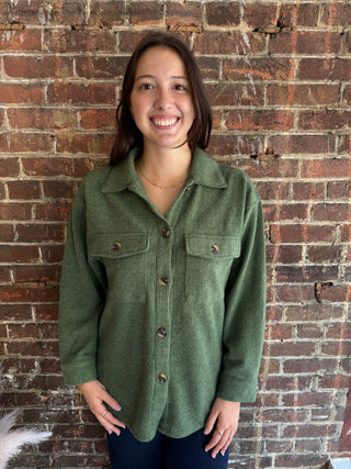 Bailey Shacket | Forrest Green