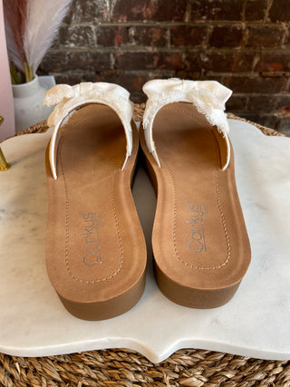 Spray Tan Sandals | White Canvas