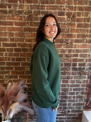 Ryder Mock Neck Sweatshirt | Hunter Green