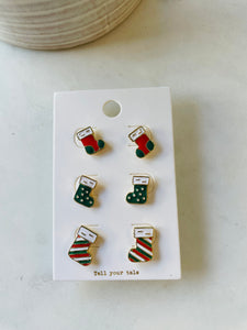 Stocking Earring Set