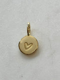 Engraved Heart Charm | Gold