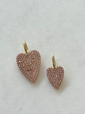 Moody Heart Charm | Gold / Pink Crystals