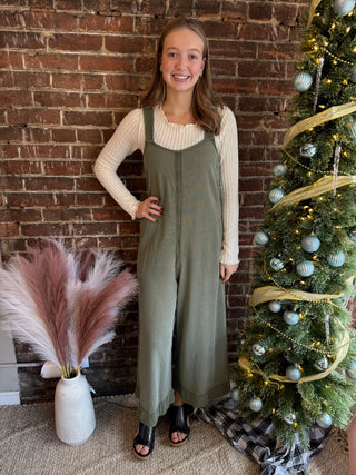 Jolie Jumpsuit | Light Moss Green