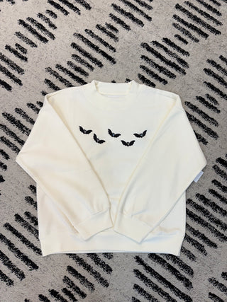 Bats Mock Neck Pullover