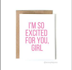 Excited Girl Card