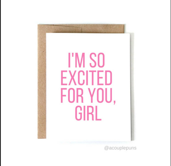 Excited Girl Card