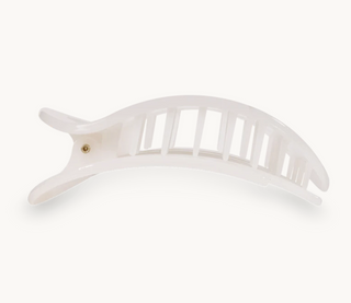 Coconut White Medium Flat Round Clip
