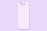 "Let's Go Girl" List Pad