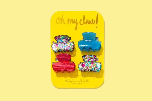 Mini Claw Clips- Colorful Confetti