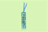 Blue + Green Confetti Bookmark