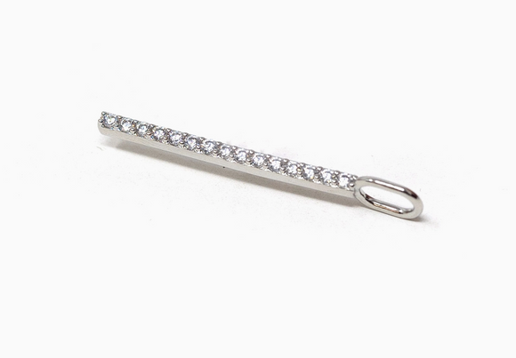 Bling Bar Charm | Silver