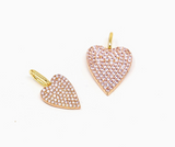 Moody Heart Charm | Mini Gold / Pink