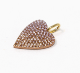 Moody Heart Charm | Mini Gold / Pink