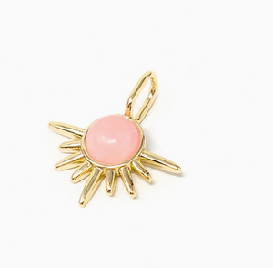 Solstice Charm in Pink Opal | Gold / Pink Opal