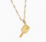 Pickleball Charm | Gold