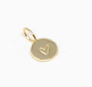 Engraved Heart Charm | Gold