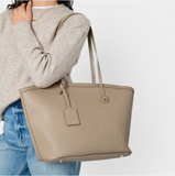 Travel Tote Bag in Light Taupe