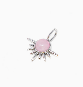 Solstice Charm in Pink Opal | Silver