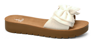 Spray Tan Sandals | White Canvas