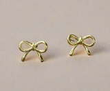 Bow Trio Gold Dipped Stud Earrings | Gold