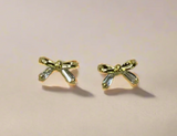 Bow Trio Gold Dipped Stud Earrings | Gold